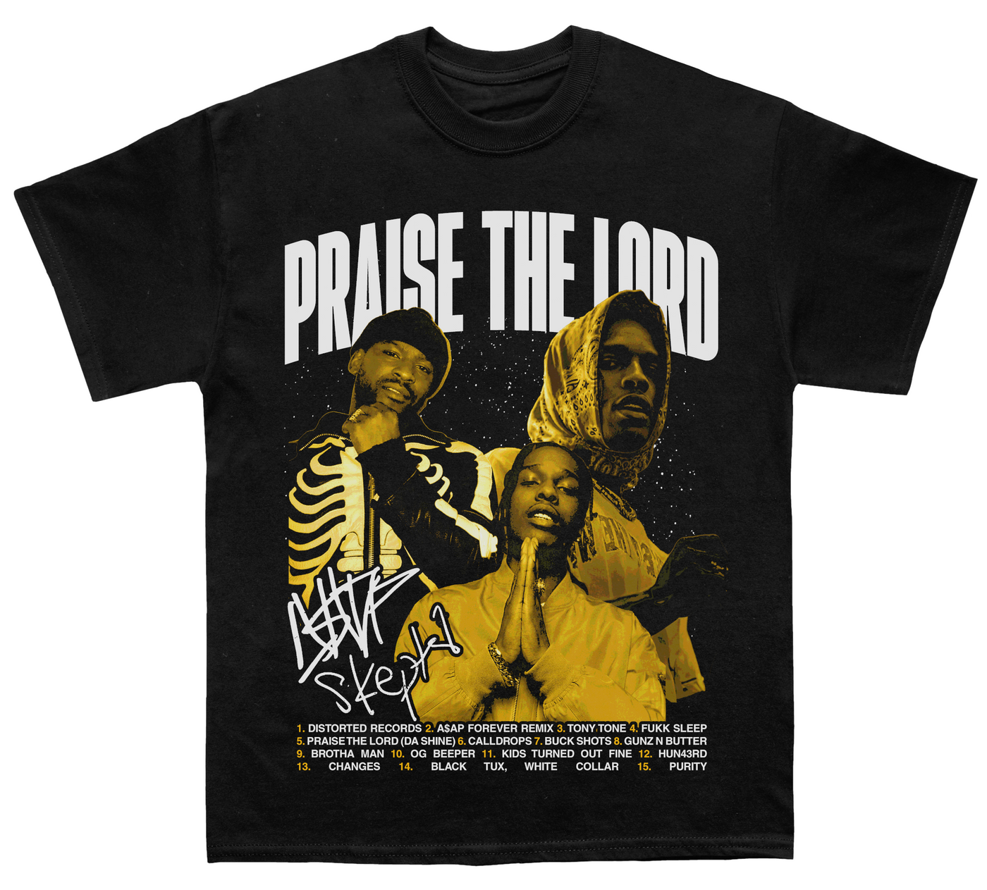 Asap Rocky & Skepta " Praise The Lord" Album T-shirt