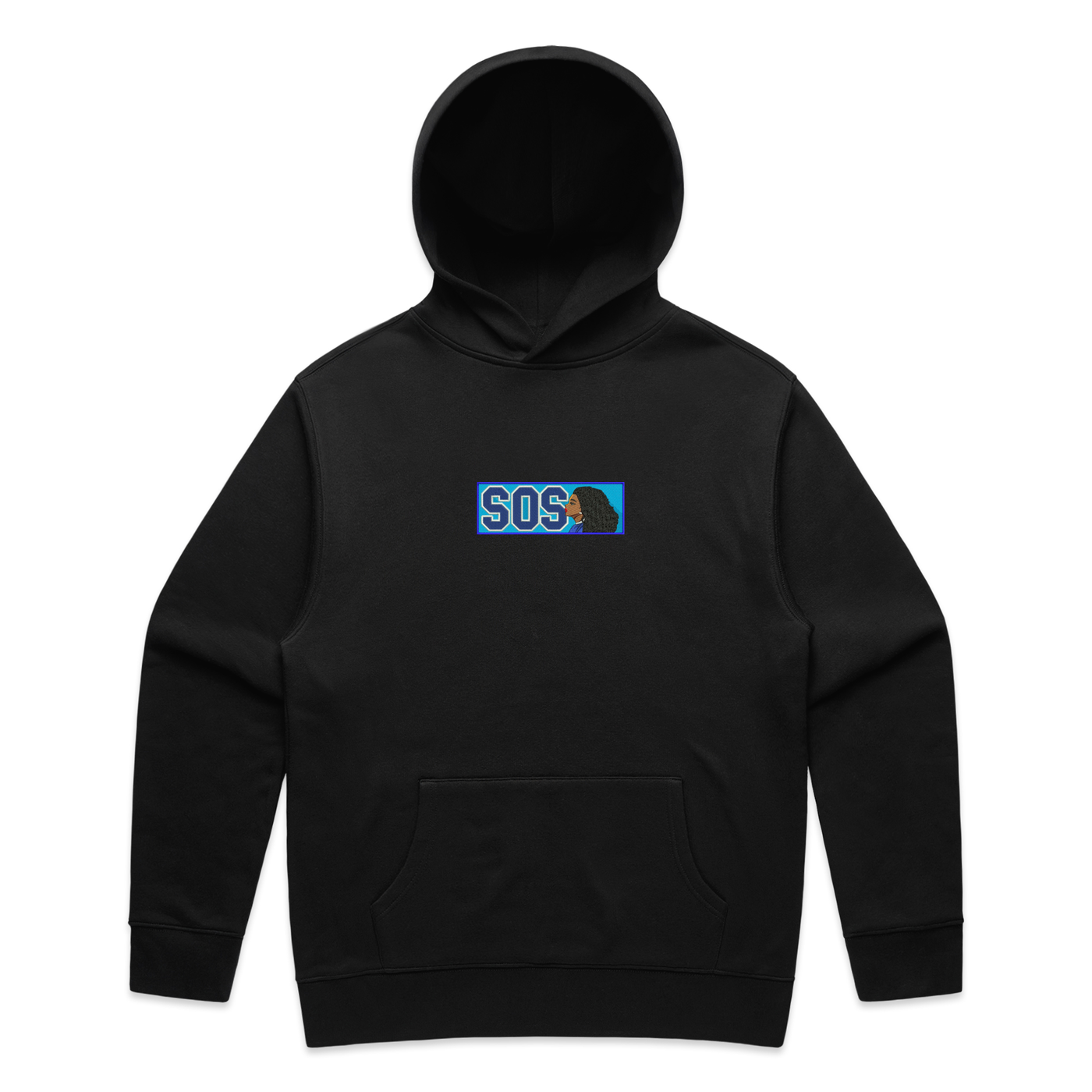 Embroidered Sza SOS Box Logo Hoodie