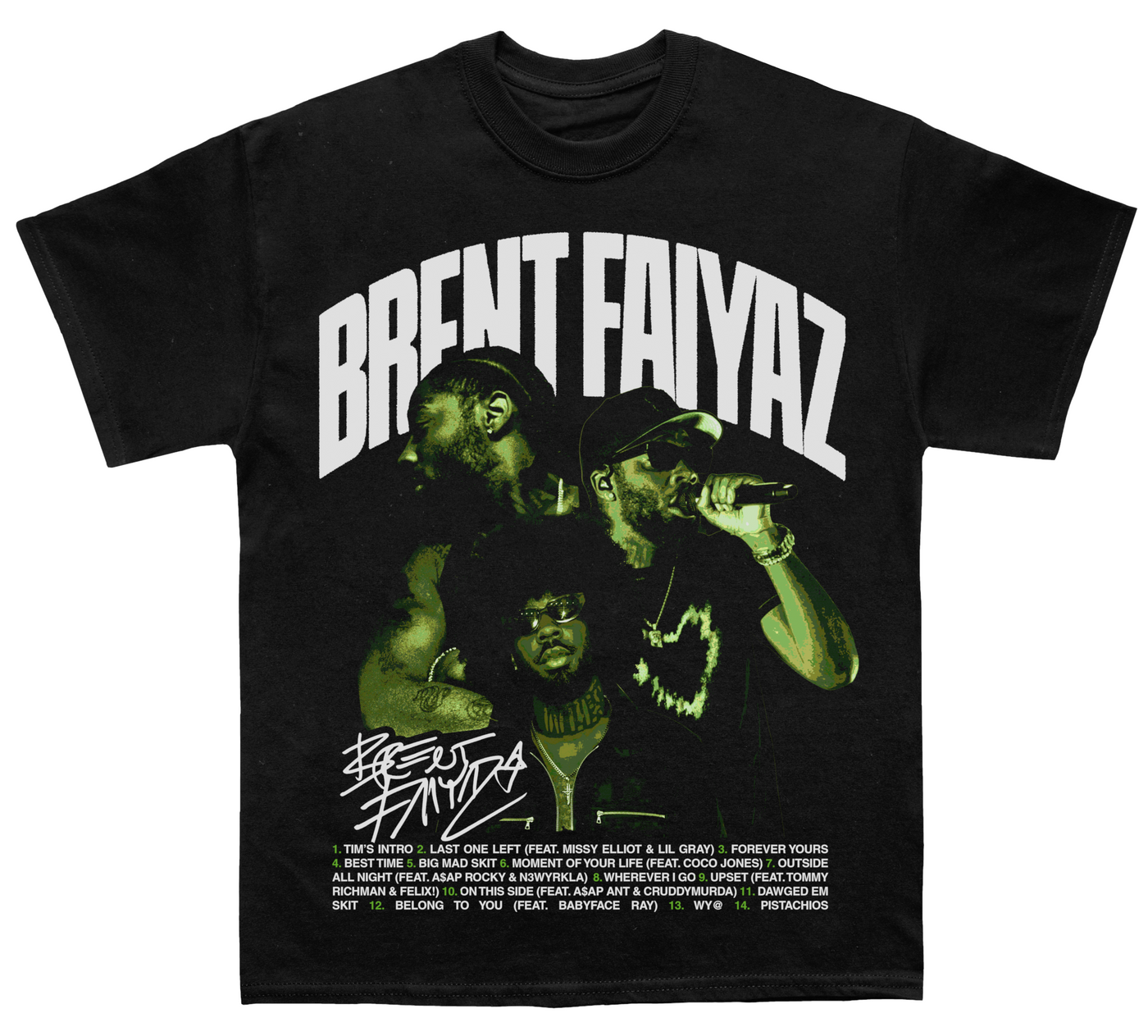 Brent Faiyaz Larger Than Life Album T-shirt