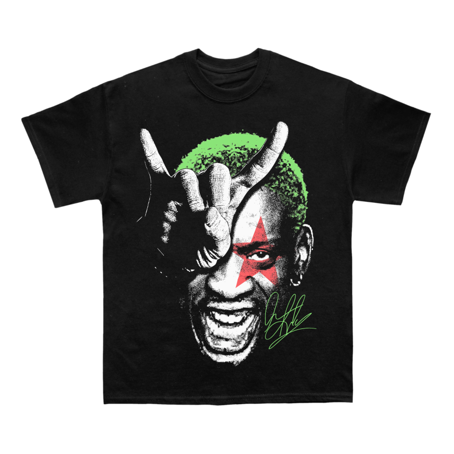 dennis rodman face t-shirt in black