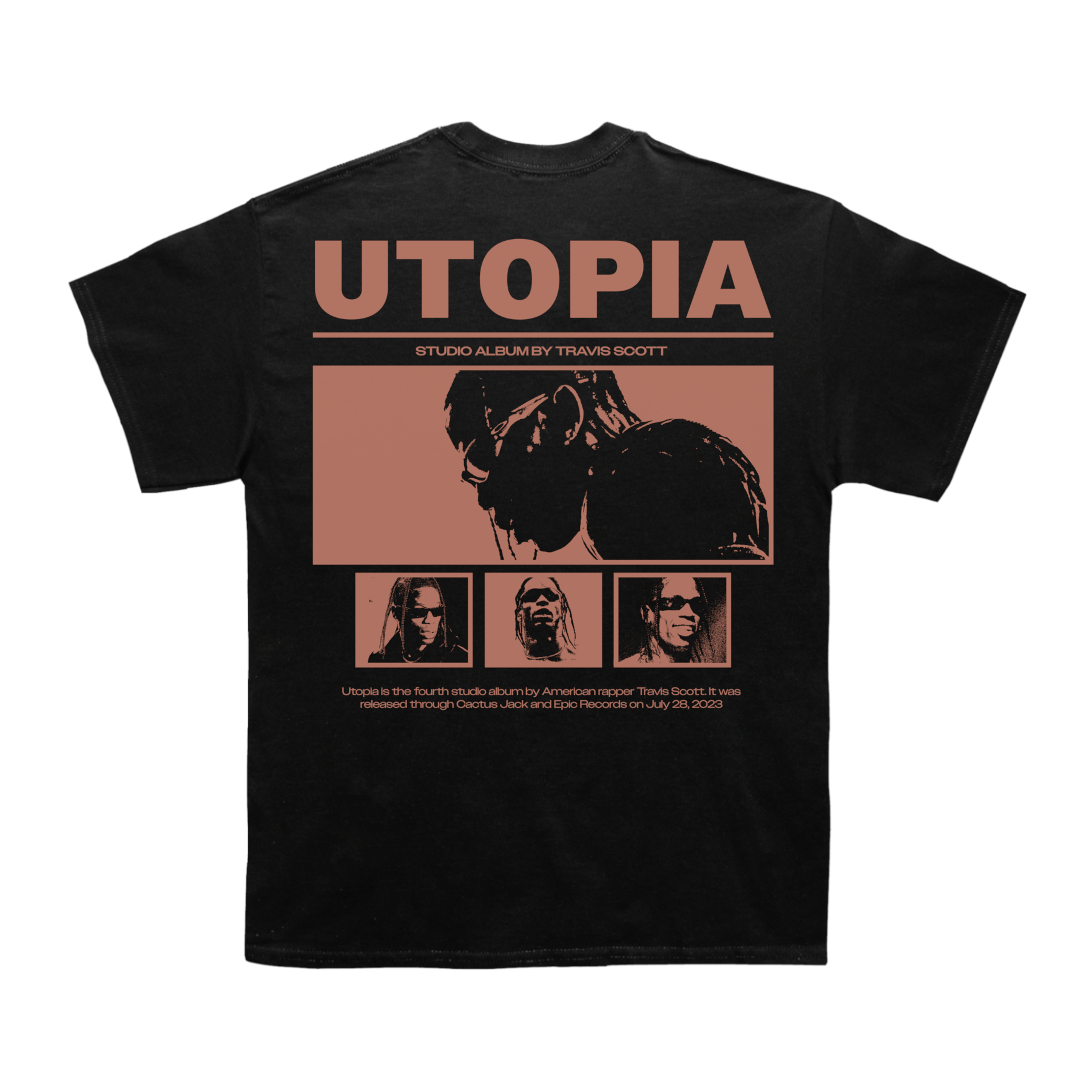 utopia t-shirt in black